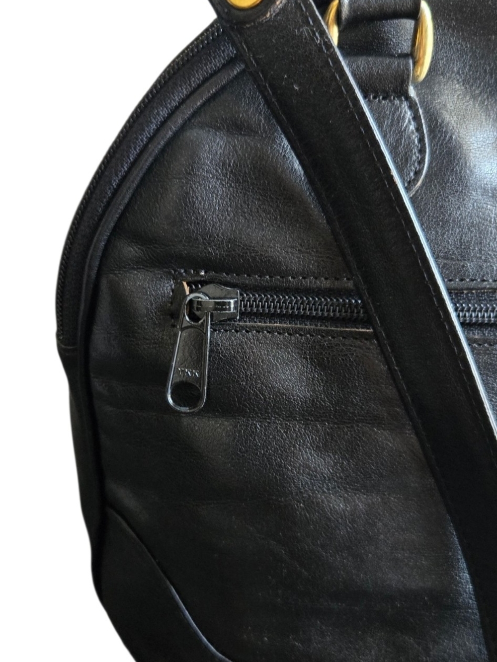 Oroton Vintage Black Cowhide Woven Crossbody Bag - Picture 4 of 14